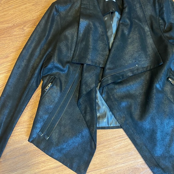 SW3 Bespoke faux leather moto jacket - Picture 3 of 4